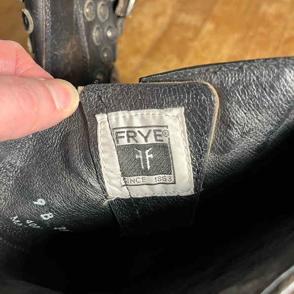 Frye Black Studded Ankle Boots - Picture 6 of 7